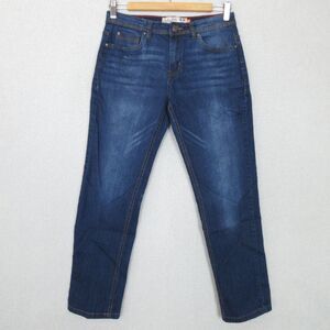 Huntington Jeans Womens 14 Slim Fit Stretch Denim‎ Blue Whiskering Embroidered
